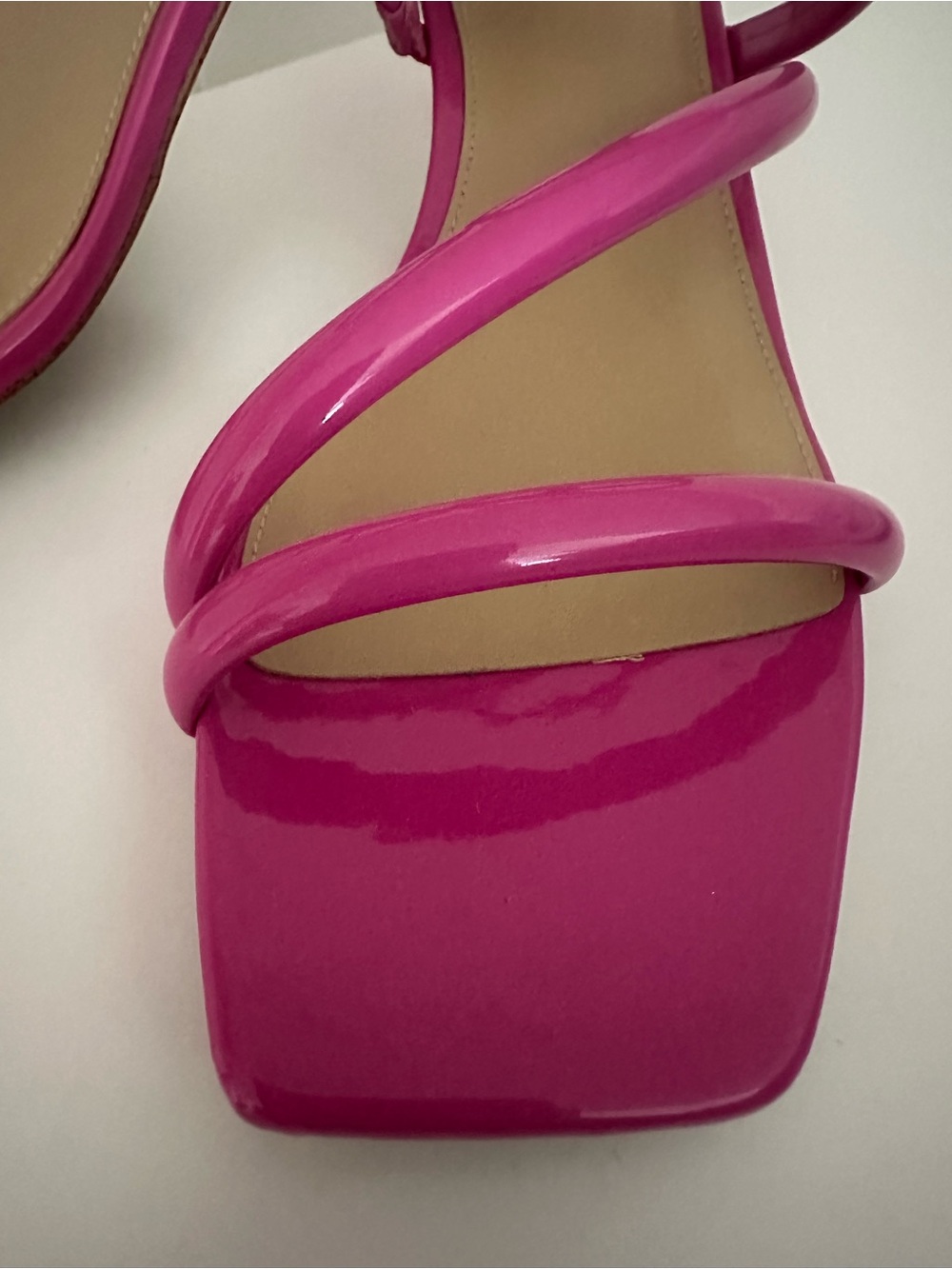 Michael Kors Pink Strappy Patent Kitten Heel Sandals - Picture 9 of 16